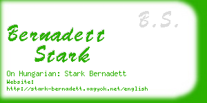bernadett stark business card